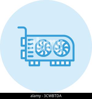 Video Card Vector Icon Design Illustration Stock Vector