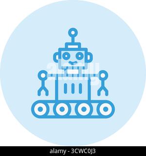 Robot Vector Icon Design Illustration Stock Vector