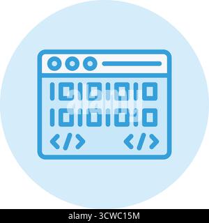 Coding Vector Icon Design Illustration Stock Vector
