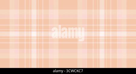 Soft peach plaid pattern.  Subtle intersecting lines create a versatile background for design, textiles, and web use. Great for adding a gentle textur Stock Vector