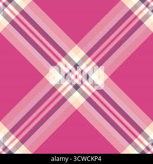 A vibrant, geometric tartan pattern in pink hues. Ideal for fashion, textiles, or backgrounds. A classic and versatile design, full of creative potent Stock Vector