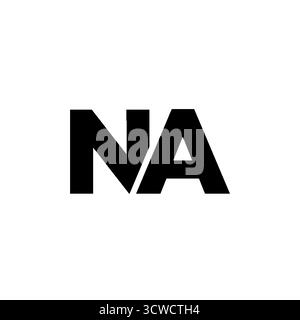 Trendy letter N and A, NA logo design template. Minimal monogram initial based logotype for company identity. Stock Vector