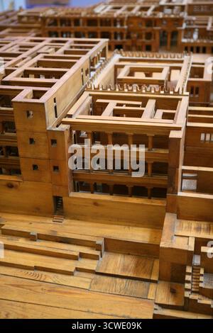 Model of the palace of Knossos. Exhibit seen in the Heraklion ...