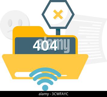 file not found Stock Vector