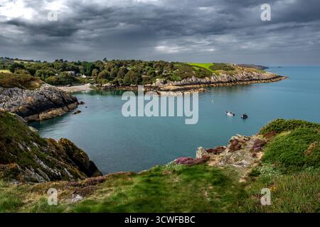 Wild Atlantic Coast On The Isle Of Anglesey In North Wales, United Kingdom Stock Photo