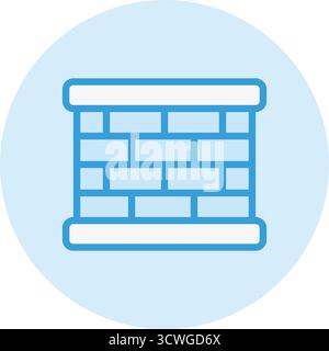 Wall Vector Icon Design Illustration Stock Vector