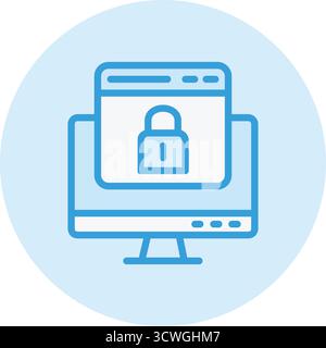 Web security Vector Icon Design Illustration Stock Vector