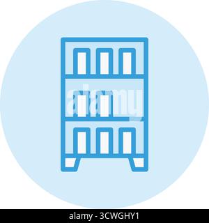 Book shelf Vector Icon Design Illustration Stock Vector