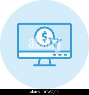 Pay per click Vector Icon Design Illustration Stock Vector
