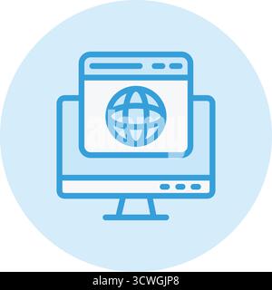 Web browser Vector Icon Design Illustration Stock Vector