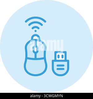 Wireless mouse Vector Icon Design Illustration Stock Vector