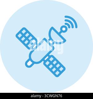 Satellite Vector Icon Design Illustration Stock Vector