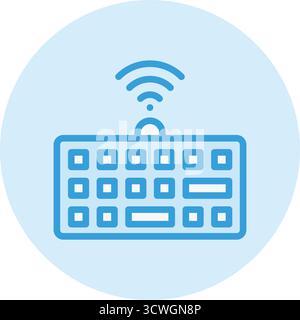 Wireless keyboard Vector Icon Design Illustration Stock Vector