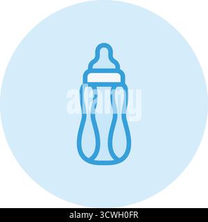 Baby Bottle Vector Icon Design Illustration Stock Vector