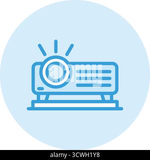 Projector Vector Icon Design Illustration Stock Vector