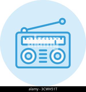 Radio Vector Icon Design Illustration Stock Vector