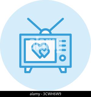Romantic Movie Vector Icon Design Illustration Stock Vector