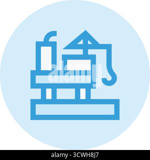 Offshore Vector Icon Design Illustration Stock Vector