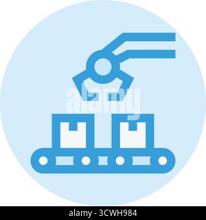 Conveyor Belt Vector Icon Design Illustration Stock Vector