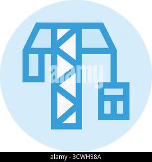 Tower Crane Vector Icon Design Illustration Stock Vector