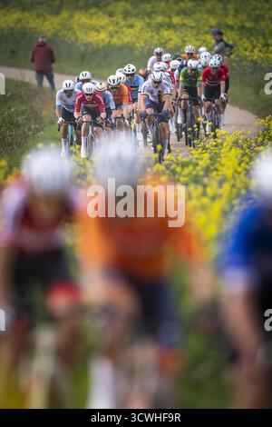 MAASTRICHT – The peloton in action during the World Clay Court Championships. This is the first time the championships have been held in the Netherlands. ANP MARCEL VAN HOORN Stock Photo