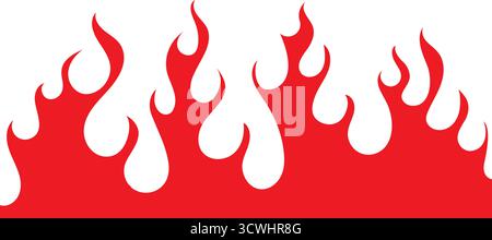 Bright red flame graphic design for creative projects or background use. Vector illustration Stock Vector