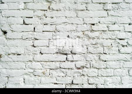 Whitewashed Brick Wall Texture for Backgrounds and Minimalist Urban Design Stock Photo