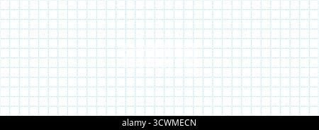 Planer page with blue dotted square grid. Seamless checkered paper pattern. Bullet journal notebook background. Simple squared graph texture. School math lined sheet wallpaper. Vector Stock Vector