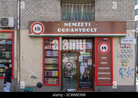 A Nemzeti Dohánybolt (National Tobacco Shop) in Budapest — Hungary's  state-controlled tobacco retail network established under Fidesz in 2013  Stock Photo