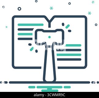 Icon for code of conduct, code Stock Vector