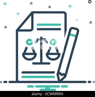 Icon for code of conduct, code Stock Vector