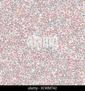 Vector seamless pattern with tiny triangle shapes in multiple colors. Geometric shapes are outlined in a repeatable composition. Stock Vector