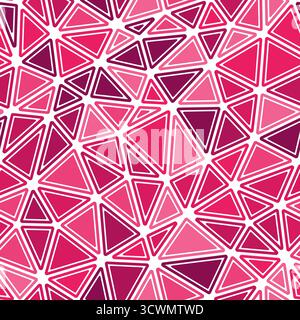 Mosaic triangle shapes background. Rounded solid shapes in frames. Medium triangle size. Mono tone style. Repeatable pattern. Elegant vector tiles. Stock Vector