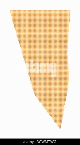 Gibraltar dotted map. Digital style map of the country on a white background. Gibraltar shape with square dots. Colored dots style. Stock Vector
