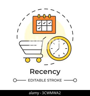 Recency multi color concept icon Stock Vector