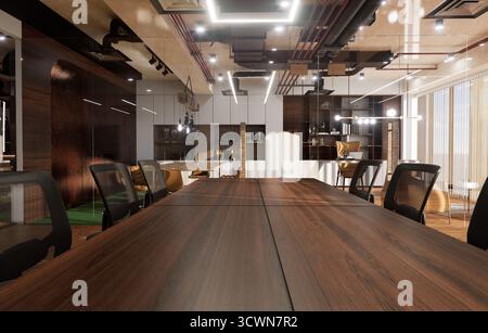 modern office interior render Stock Photo