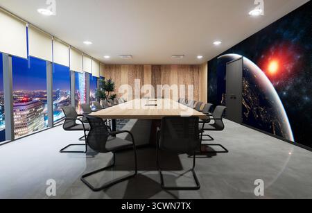 modern office interior render Stock Photo