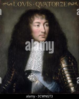 LOUIS XIV OF FRANCE (1638-1715) Charles Le Brun about 1661 Stock Photo