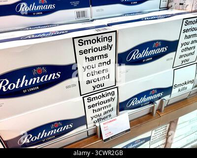 how much is 200 cigarettes in dubai Rothmans cigarettes, in cartons, for sale in the duty free shop at Dubai  international airport, with health warning for smoking displayed Stock  Photo