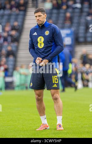 Scott Mckenna, professional football player, playing for the Scotland national football team. Image taken during a prematch warm up session Stock Photo