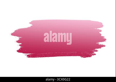 Brush label stripe purple pink. Pink watercolor hand drawn isolated stroke vector stain on white background. Water color wet brush paint aquarelle ill Stock Photo