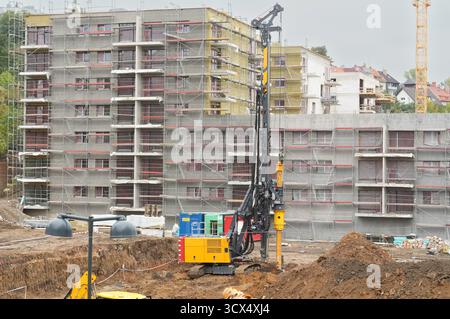 Construction of a new multi-storey building in the city. Stock Photo