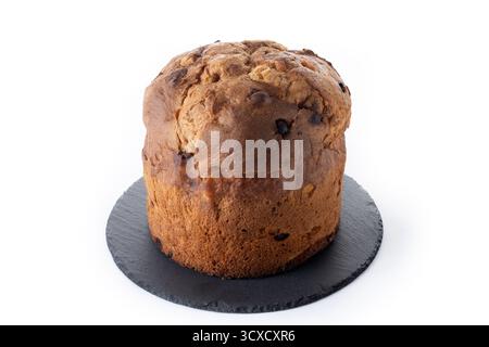 Traditional Italian Panettone isolated on white background Stock Photo
