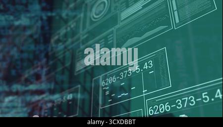 Floating central numeric panel displaying 6206-373-5 Stock Photo