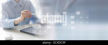 DMS Document Management System for Streamlined Digital Workflow and Organization. Stock Photo