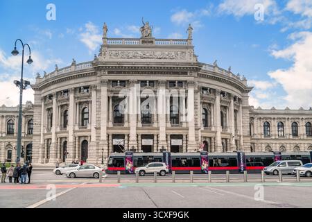 VIENNA, AUSTRIA - MAY 16, 2019: This is the building of the Burgtheater (19th century), built in the style of neo-baroque and neo-renaissance. Stock Photo