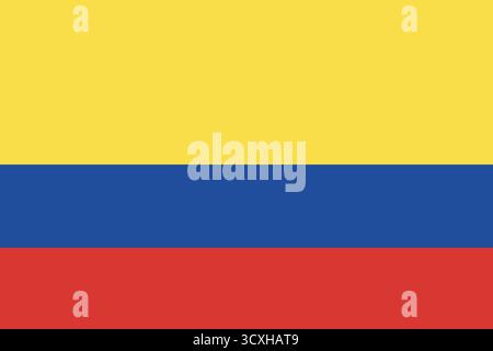 Flag of Ecuador. Realistic civil flag of Republic of Ecuador. Ecuador flag flat badge. Stock Vector
