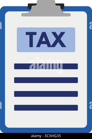 tax form design, vector illustration graphic flat style icon Stock Vector