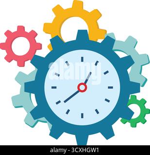 Coordinated Time Management Stock Vector