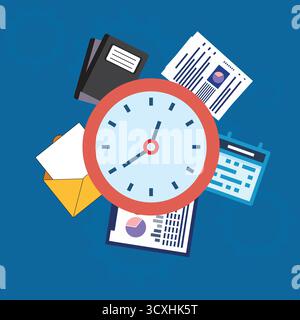 Work Schedule and Task Planning Stock Vector